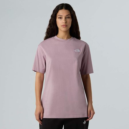 The North Face Oversized Simple Dome-t-shirt Voor Dames Ashen Purple female