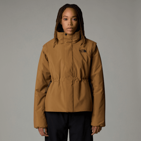 The North Face Afritsbare Gewatteerde 2-in-1-jas Voor Dames Utility Brown female