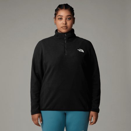 The North Face Plus Size 100 Glacier-fleece Met Kwartrits Voor Dames Tnf Black-npf female