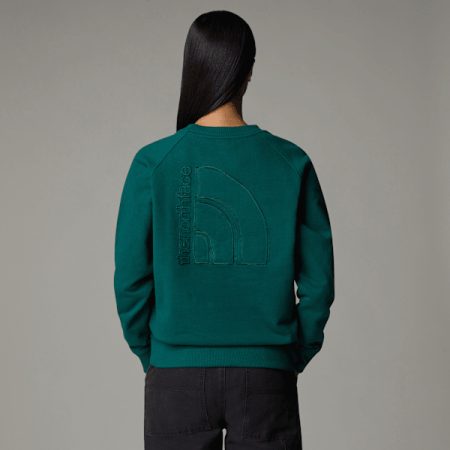 The North Face Rmst Logo Relaxed-sweatshirt Voor Dames Deep Nori female