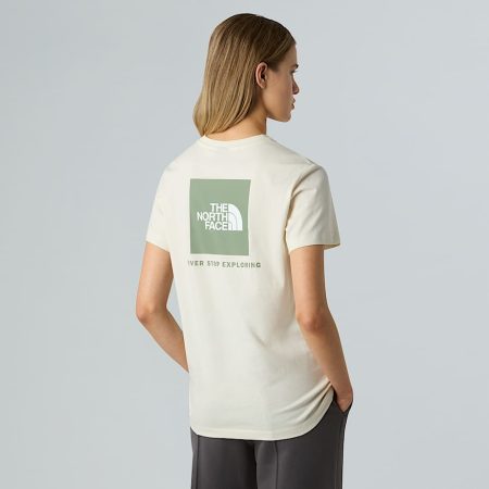 The North Face Relaxed Nse Box-t-shirt Voor Dames White Dune-slate Moss female