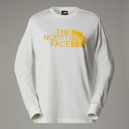 The North Face Seasonal Logo-t-shirt Met Lange Mouwen Voor Dames White Dune female