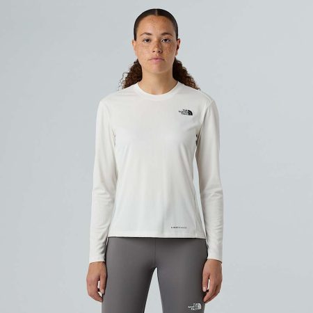 The North Face Shadow-t-shirt Met Lange Mouwen Voor Dames White Dune female