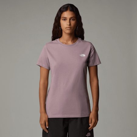 The North Face Simple Dome-t-shirt Voor Dames Purple Chalk female