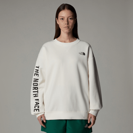 The North Face Varsity Sweatshirt Met Print Voor Dames White Dune female