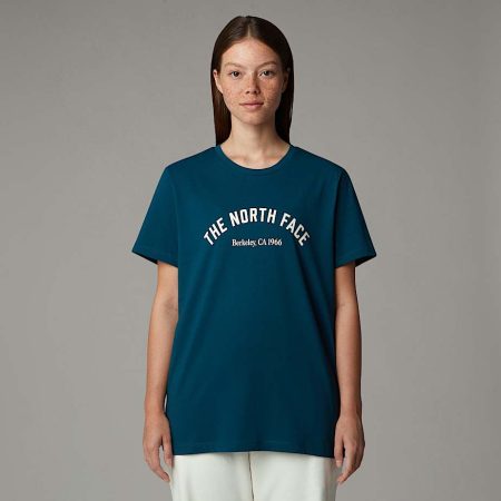 The North Face Varsity T-shirt Met Print Voor Dames Midnight Petrol female