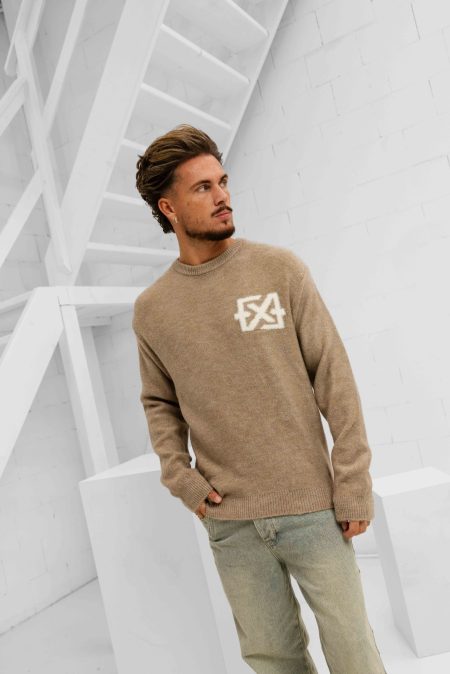 XPLCT Trust Sweater Heren Beige - Maat M - Kleur: Beige | Soccerfanshop