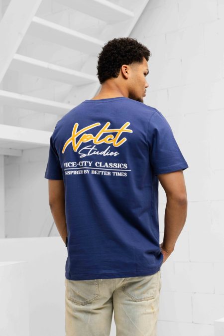 XPLCT Vice T-Shirt Heren Donkerblauw - Maat S - Kleur: Donkerblauw | Soccerfanshop