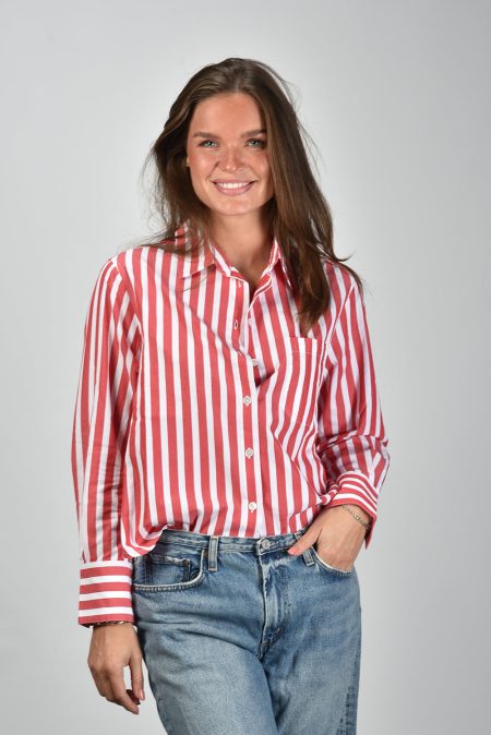 Xirena blouse Monroe X5TNS047 scarlet stripe