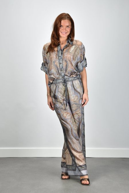 Zimmermann broek Wanderlust Relaxed 5580PRS262 tapestry blue multi