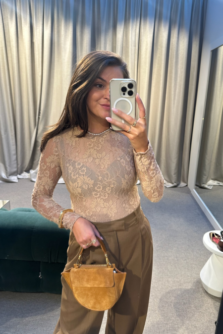 Zimmermann top Lace Bodysuit 8622TF25R biscuit