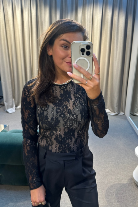 Zimmermann top Lace Bodysuit 8622TF25R black