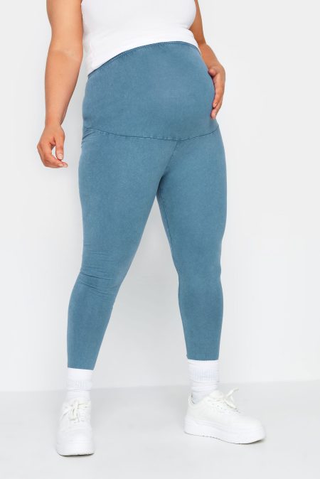 Bump It Up Maternity Legging In Blauwe Acid Wash