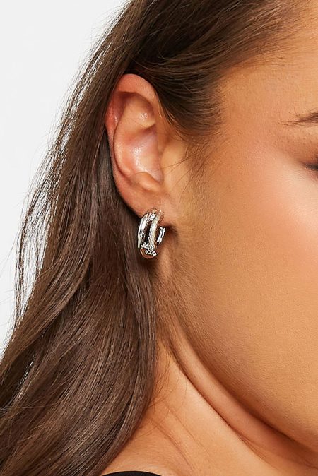 Oorringen Met Slangdetail In Zilver