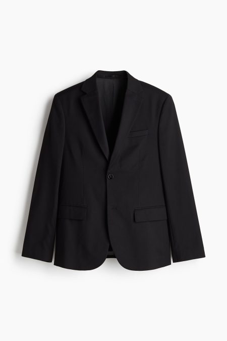 H & M - Single-breasted colbert - Regular Fit - Zwart
