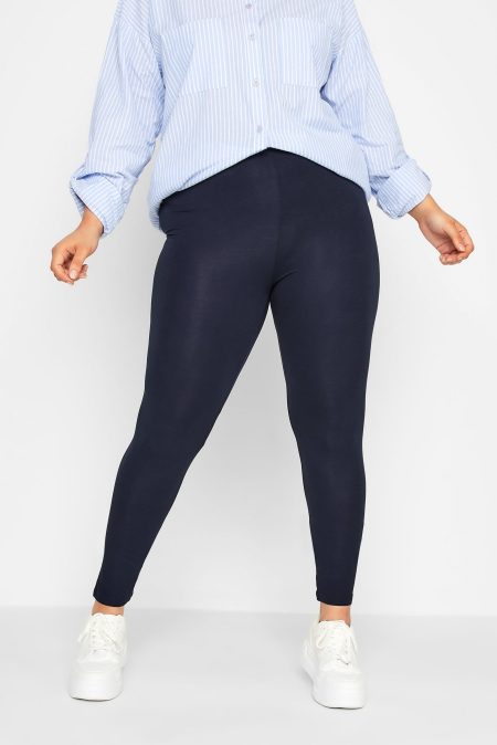 Sustainable Legging Van Gerecyclede 'Lenzing'viscose In Donkerblauw