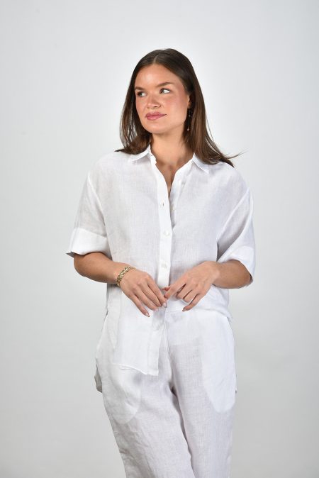 Academia blouse Zoe 74DT2-020 bianco unito