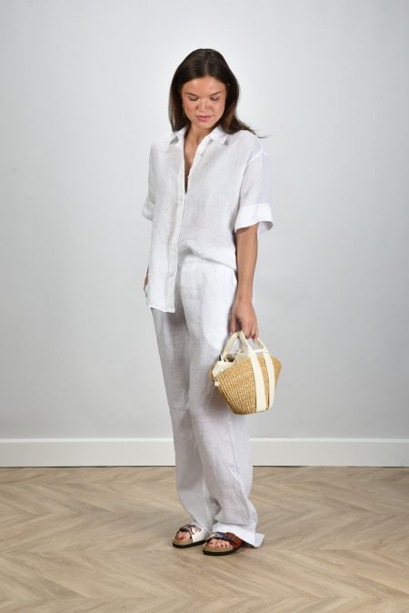 Academia broek Sary 74DT2-020 bianco unito