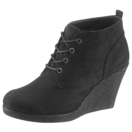 Aniston SHOES Enkellaarsjes wedge ankle boot in round shape - new collection