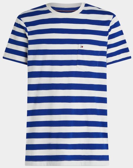 Tommy Hilfiger T-shirt korte mouw Blauw Essential Solid Pocket Tee MW0MW37283/0FB