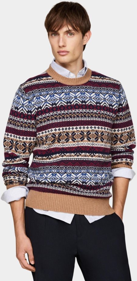 Tommy Hilfiger Pullover Bruin Gifting Wool Blend Fairisle C MW0MW37026/0HD