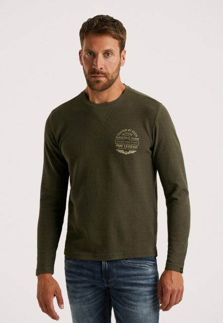 PME Legend Structured Pique Longsleeve