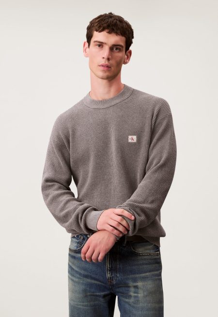 Calvin Klein Cotton Waffle Crew Knit