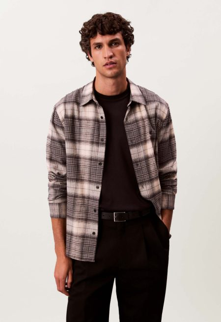 Calvin Klein Brushed Plaid Overshirt