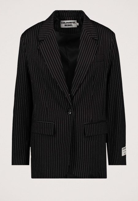 Colourful Rebel WJ117154 Jesra pinstripe no9 lace blazer