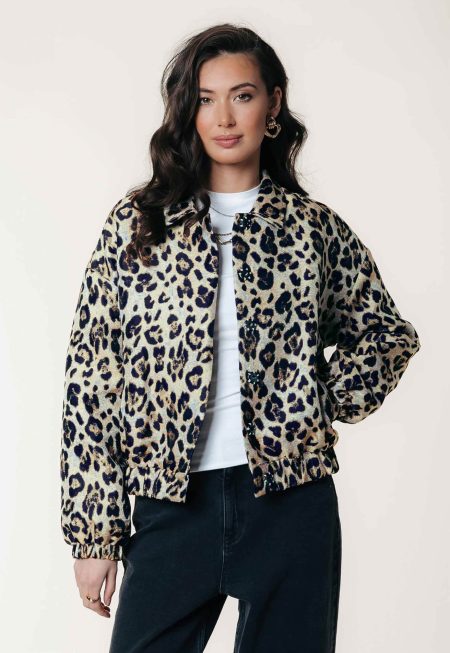 Colourful Rebel Bente Leopard Jacquard Jacket