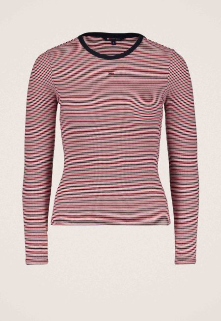 Tommy Jeans Geribd Slim Fit Longsleeve T-Shirt