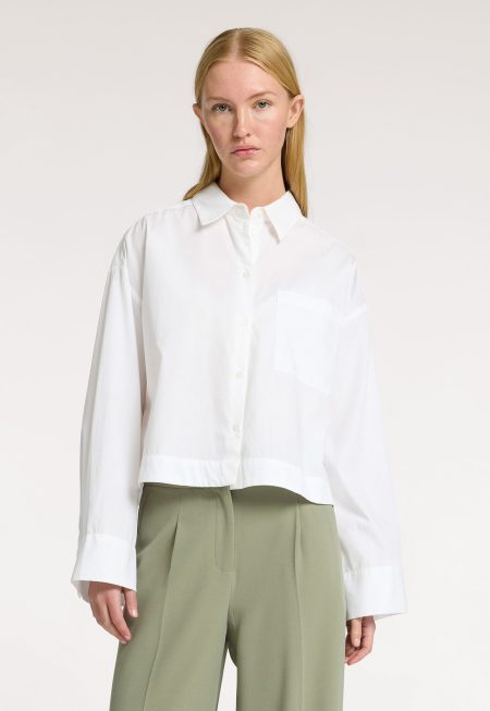 Selected Femme Astha Cropped Boxy Blouse