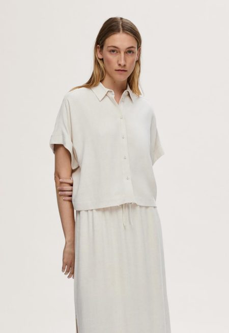Selected Femme Viva Cropped Blouse