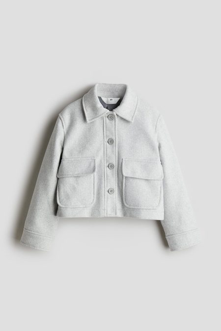 H & M - Gevilt shacket - Grijs