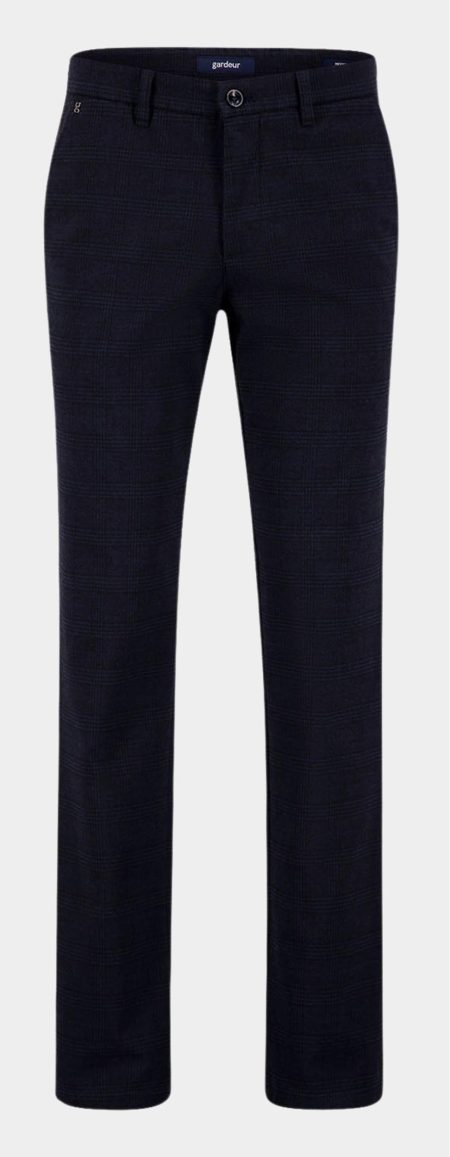 Gardeur Katoenen Broek Blauw SAVAGE-2 Flatfront Slim Fit 420741/1069