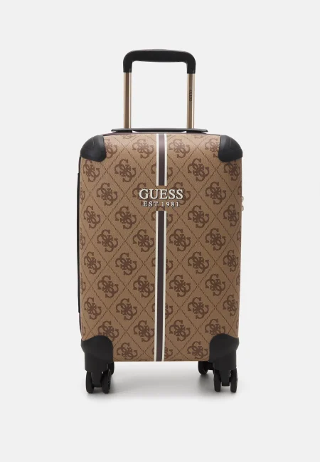 Guess Kallisto Travel Trolley Dames Bruin/Zwart - Maat One Size - Kleur: WitZwartBruin | Soccerfanshop