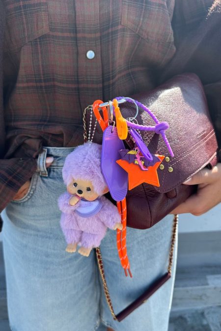 Shouia bag charm Kiki Pastel 40 paars/oranje