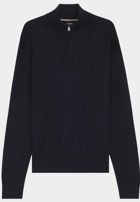 BOSS Black Half Zip Blauw H-Illario 10272137 01 50543155/404