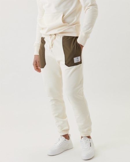 Björn Borg - Heren - STHLM Sweatpants - Beige/Groen - Maat XL