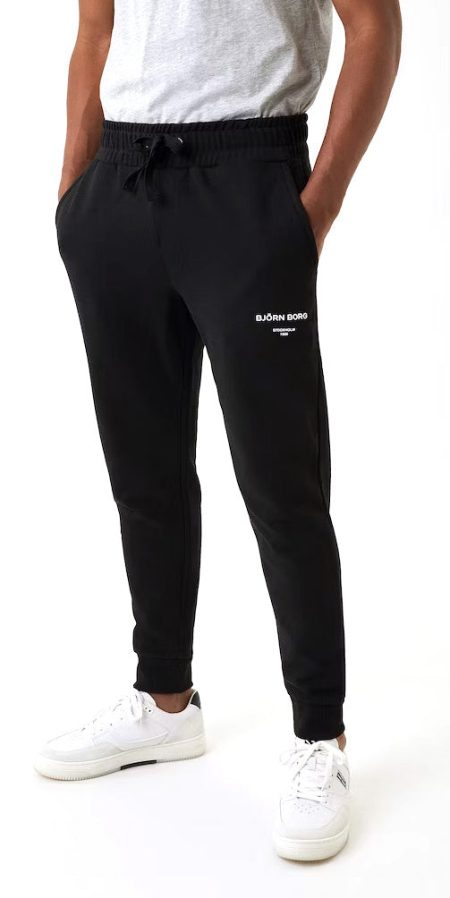 Björn Borg - Heren - Borg Logo Pants - Zwart - Maat L
