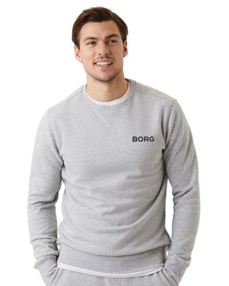 Björn Borg - Heren - Borg Essential 4 Crew Sweatshirt - Grijs - Maat S