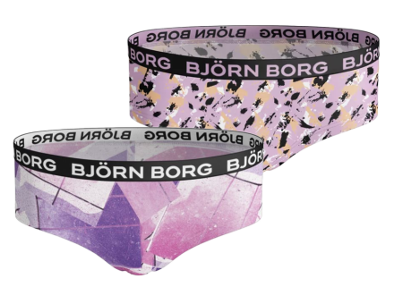 Björn Borg - Meisjes - Grafische Prints Hipster 2-Pack - Multicolour/Paars/Roze - Maat 170-176