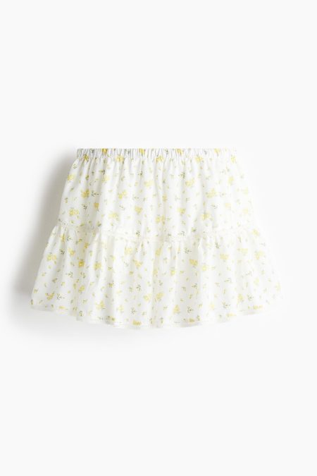 H & M - Minirok met kant - Wit