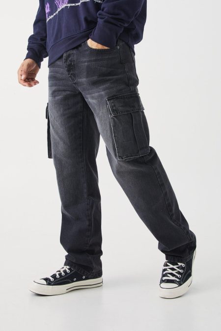 Onbewerkte Baggy Cargo Jeans