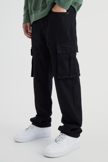 Onbewerkte Baggy Cargo Jeans