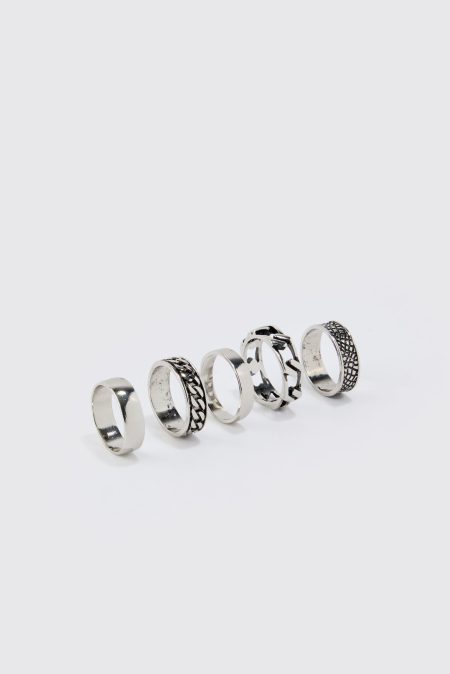 Ringen Met Ketting Detail (5 Stuks)