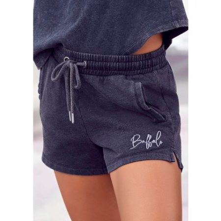 Buffalo Relaxshorts met logo-borduurwerk