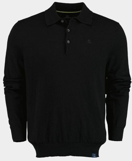 Lerros Polo lange mouw Zwart 24O5238/290