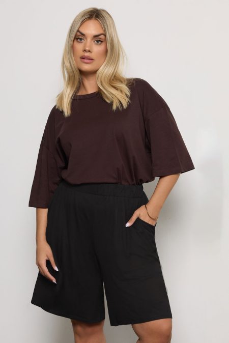 Korte Broek Van Jersey In Zwart