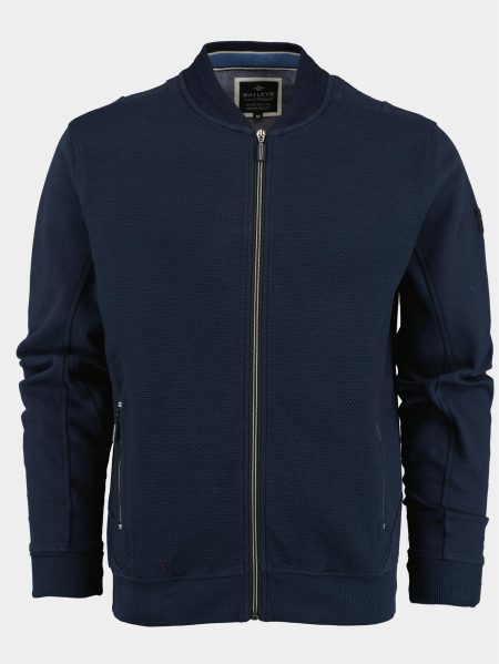 Baileys Vest Blauw Sweat cardigan zip 312220/60